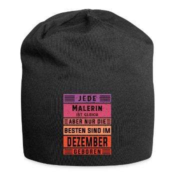 Lackierer-Anstreicher Geburtstag Dezember geboren - Jersey-Beanie - Schwarz - Vorne
