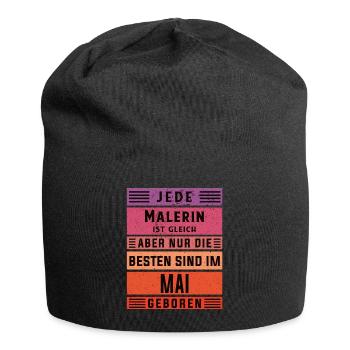 Lackierer-Anstreicher Geburtstag Mai geboren - Jersey-Beanie - Schwarz - Vorne