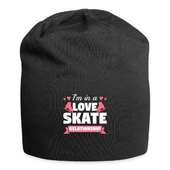 Je suis dans un amour Skate Relation Patineur Patineur - Bonnet en jersey - noir - Devant