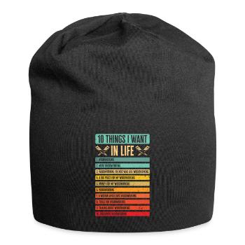 Woodworking Craftsman Woodworker Carpenter - Jersey Beanie - black - Front