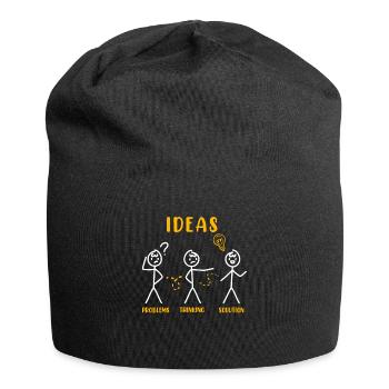 Problem Thinking Stick Figure Solution Thinker - Jersey Beanie - black - Front