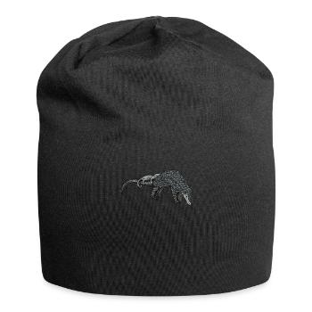 Schuppentier Pangolin Schuppen bedrohtes Tier - Jersey-Beanie - Schwarz - Vorne