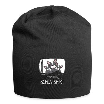 Offizielles Schlafshirt Hund - Jersey-Beanie - Schwarz - Vorne