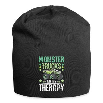 Les monster trucks sont ma thérapie - Bonnet en jersey - noir - Devant