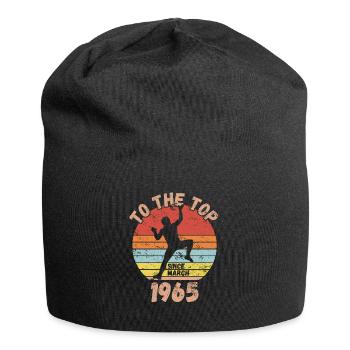Geburtstag Klettern Bouldern seit März 1965 - Jersey-Beanie - Schwarz - Vorne