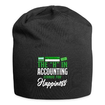 Accountant Bookkeeper Accounting - Jersey Beanie - black - Front