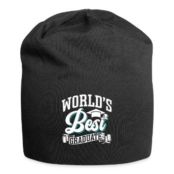 World's Best Graduate Graduation Party Graduates - Jersey Beanie - black - Front