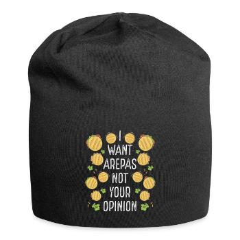 Colombian Arepa Venezuelan Traditional Food Arepas - Jersey Beanie - black - Front