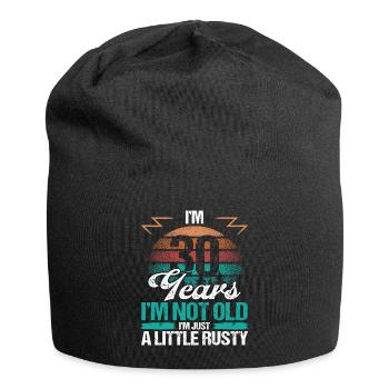 30 Birthday Idea for Men Rusty 30 Year Old Humor - Jersey-Beanie - Schwarz - Vorne