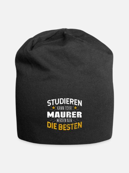 Maurer - Jersey-Beanie - Schwarz