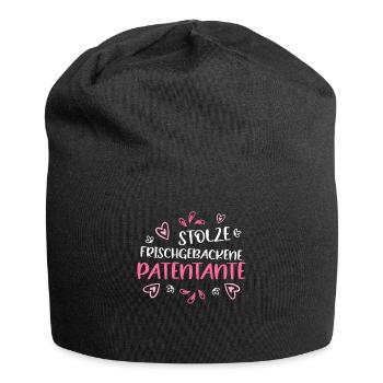 Stolze frischgebackene Patentante Patenkind - Jersey-Beanie - Schwarz - Vorne