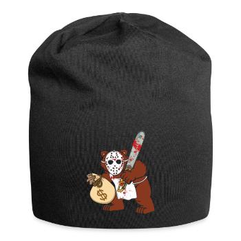 Horror Movie Character Monster Bear Saw Halloween - Jersey-Beanie - Schwarz - Vorne