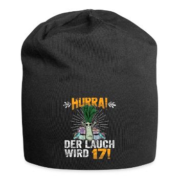 Hurra der Lauch wird 17 - Jersey-Beanie - Schwarz - Vorne