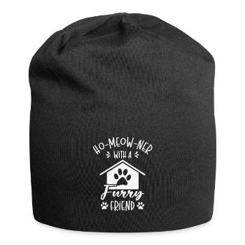 Neuer Hausbesitzer Miau Katze Katzenbesitzer - Jersey-Beanie - Schwarz - Vorne