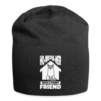 Neuer Hausbesitzer Miau Katze Katzenbesitzer - Jersey-Beanie - Schwarz - Vorne