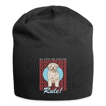 Chiens havanais Dog Owner Gift - Bonnet en jersey - noir - Devant