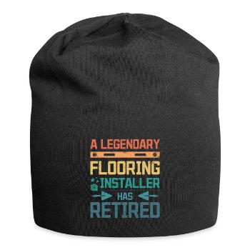 A legendary flooring installer has retired - Jersey Beanie - black - Front