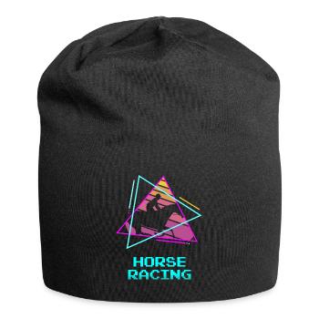 Retro Vintage Classic Horse Racing Equestrian - Jersey-Beanie - Schwarz - Vorne