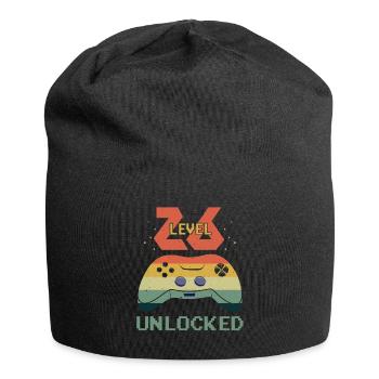 Vintage Video Game Lover Age 26 Level Unlocked - Jersey Beanie - black - Front