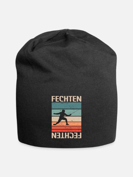 Retro Vintage Classic Fencing Fencer - Jersey-Beanie - Schwarz