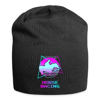 Retro Vintage Classic Horse Racing Equestrian - Jersey-Beanie - Schwarz - Vorne