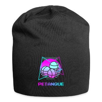 Retro Vintage Classic Petanque Player - Jersey Beanie - black - Front