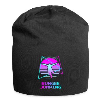 Retro Vintage Classic Bungee Jumping - Jersey-Beanie - Schwarz - Vorne