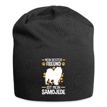 Mein Samojede ist mein bester Freund Samojede - Jersey-Beanie - Schwarz - Vorne
