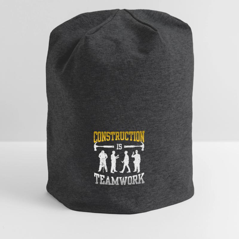 Construction work is teamwork Teamwork Construction Construction site Jersey Beanie