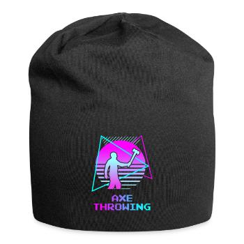 Retro Vintage Classic Axe Throwing Player - Jersey-Beanie - Schwarz - Vorne