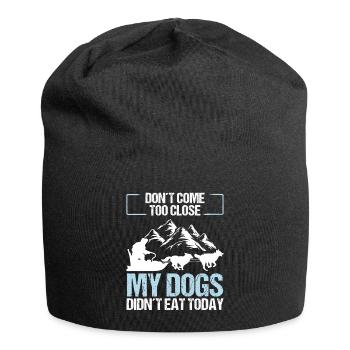 Funny Alaska Mushing Husky Sled Dog Racing - Jersey Beanie - black - Front
