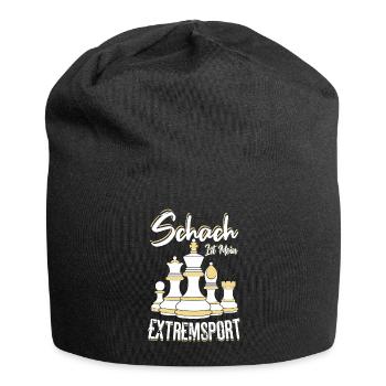 Schach ist mein Extremsport - Jersey-Beanie - Schwarz - Vorne