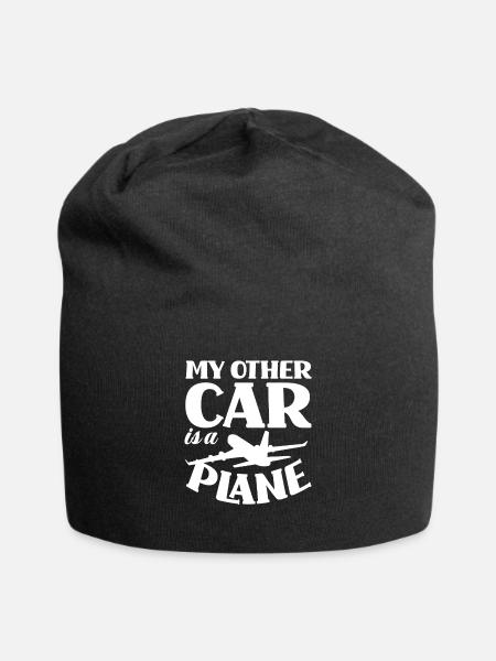 Pilote d’avion d’aviation Drôle de cadeau de pilote - Bonnet en jersey - noir