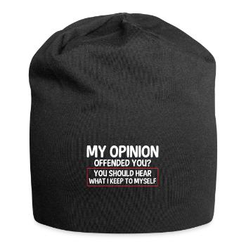 Meine Meinung Beleidigt Sie Sarkastische - Jersey-Beanie - Schwarz - Vorne