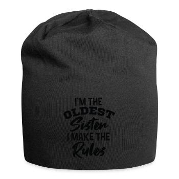 Je suis la sœur aînée. Je fais le - Bonnet en jersey - noir - Devant