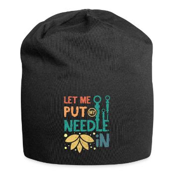 Laissez-moi mettre mon aiguille en acupuncture - Bonnet en jersey - noir - Devant