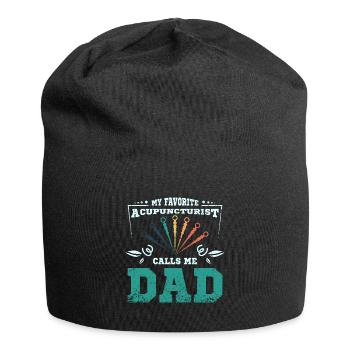 Mon acupuncteur préféré m’appelle papa - Bonnet en jersey - noir - Devant