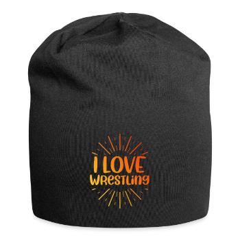 Ich liebe Wrestling - Jersey-Beanie - Schwarz - Vorne