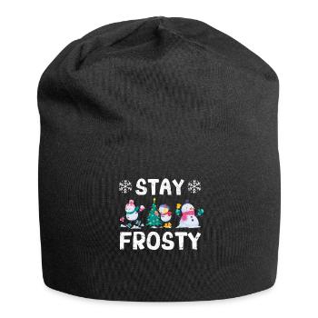 Drôle de pyjama de Noël Cool Bonhomme de Neige Noël - Bonnet en jersey - noir - Devant