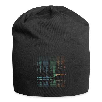 Retro Wald Outdoor Wandern Natur - Jersey-Beanie - Schwarz - Vorne