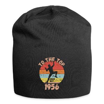 Geburtstag Klettern Bouldern seit Mai 1956 - Jersey-Beanie - Schwarz - Vorne