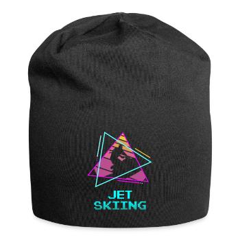 Classic Vintage Retro Jet Skiing Skis - Jersey Beanie - black - Front