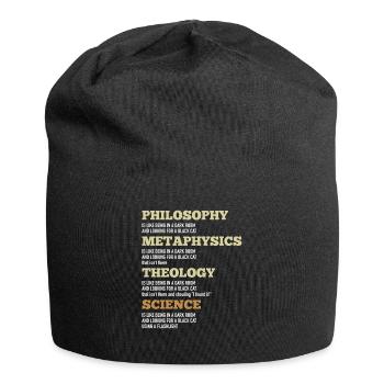 Philosophie Métaphysique Théologie Science Chat noir - Bonnet en jersey - noir - Devant