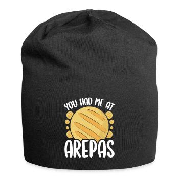 Colombian Food You had me at Arepas Lover Food - Jersey Beanie - black - Front