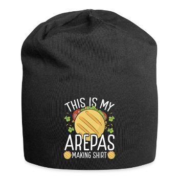 Arepas Maker Colombian Food Making Arepa - Jersey Beanie - black - Front