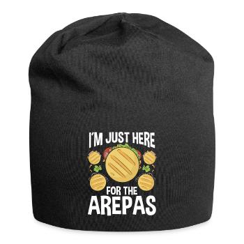 Colombian Food Im just here for the Arepas - Jersey Beanie - black - Front