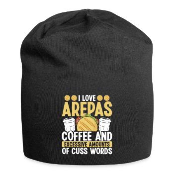 Colombian Food Arepas Maker Coffee Arepa Lover - Jersey Beanie - black - Front