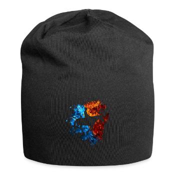Fire Horse Flames Equestrian Equestrian Sports - Jersey Beanie - black - Front