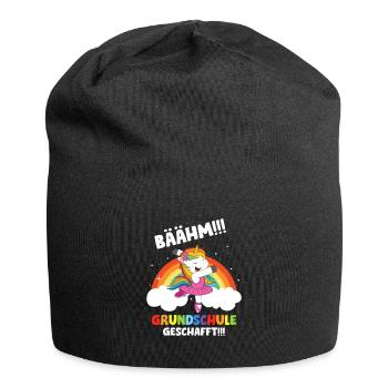 Grundschule geschafft Einhorn Absolvent Abgänger - Jersey-Beanie - Schwarz - Vorne