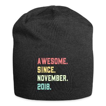 Awesome Since November 2018 - Jersey Beanie - charcoal grey - Front